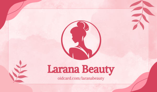 NFC Card Design For Make Up Artist