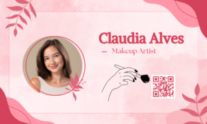NFC Card Design For Make Up Artist